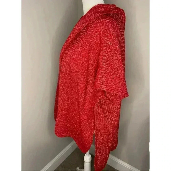 NWT Vince Camuto Women's Red Open Front Cardigan Sweater One Size Fits Most - Picture 3 of 7